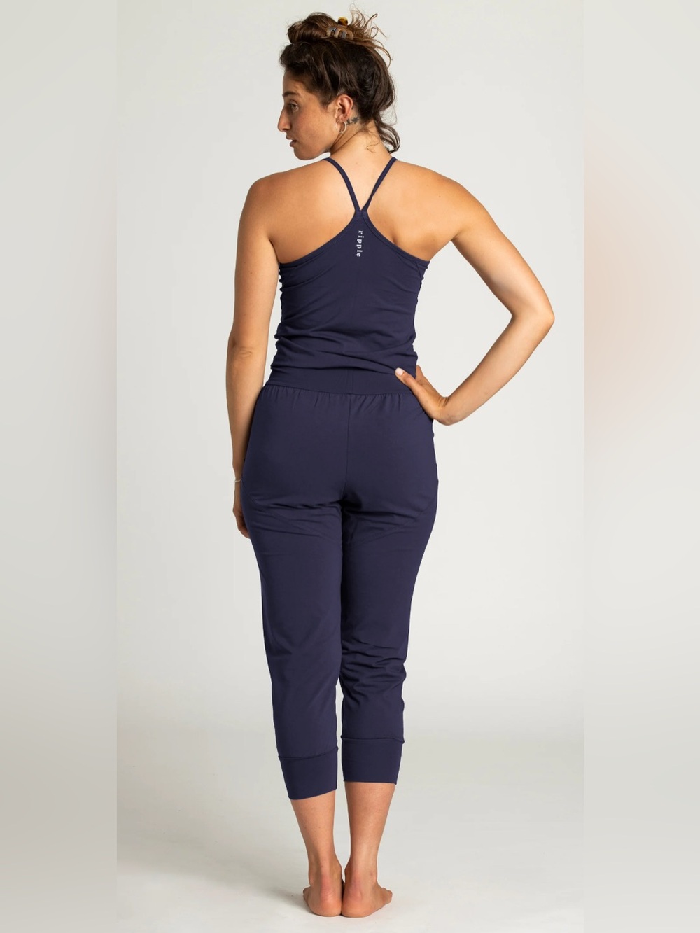 Ripple yoga I’m perfect yoga jumpsuit in navy women’s size medium